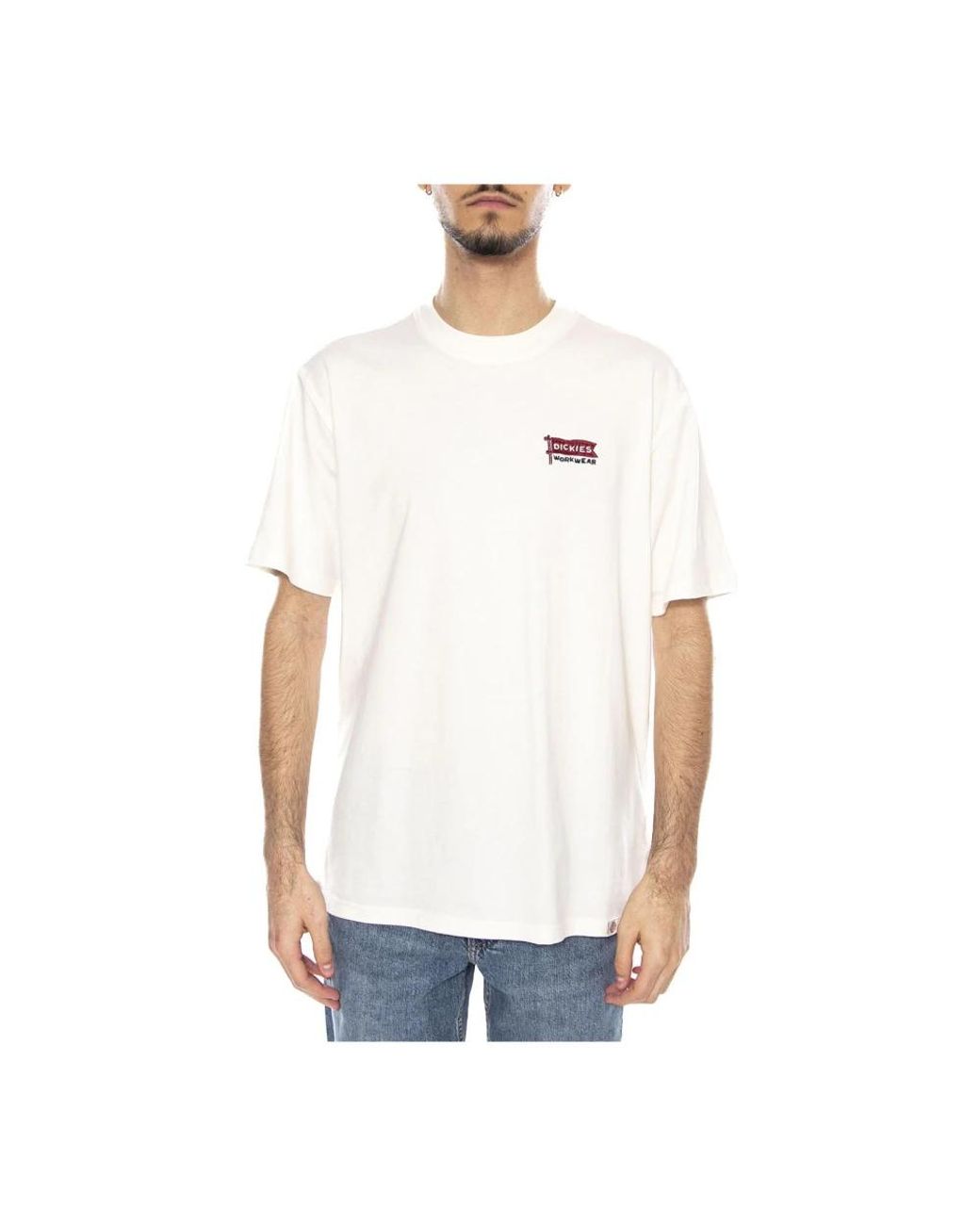 Dickies Tops ,Wit ,Flag Tee Ss in het White voor heren