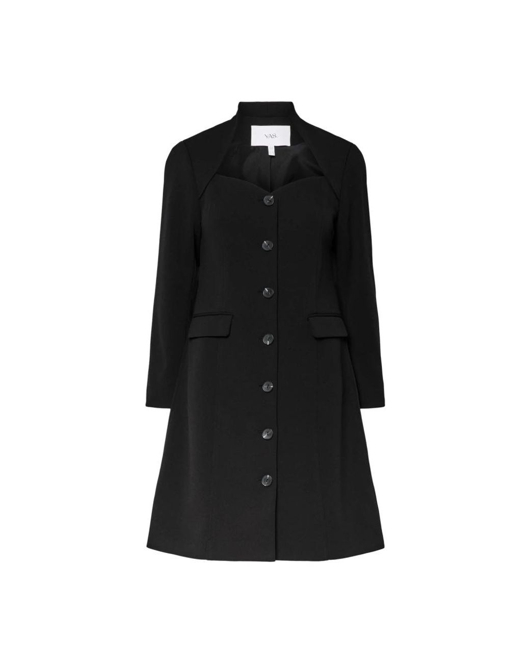 Y.A.S Y.A. ,Kleedjes ,Zwart ,Leer Favo 7/8 Blazer Jurk in het Black