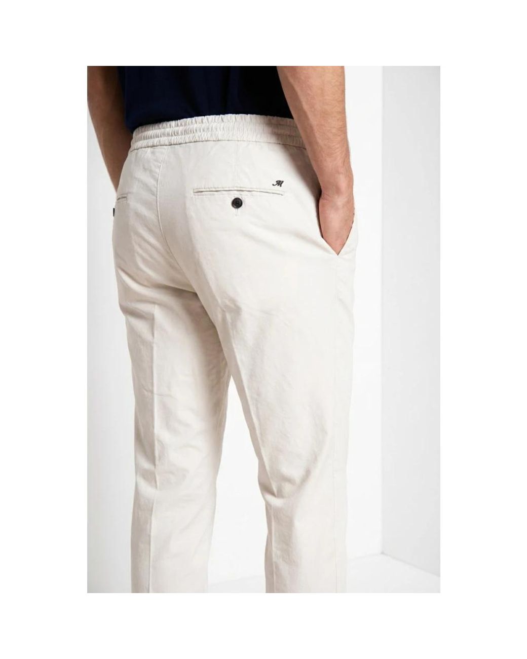 Mason's Black Slim-Fit Trousers for men