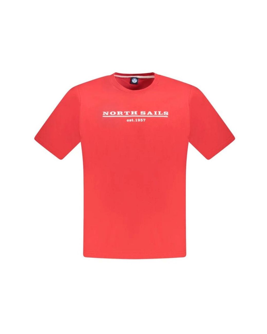 North Sails Tops ,Rood ,Katoen Rood Katoenen T-Shirt in het Red voor heren