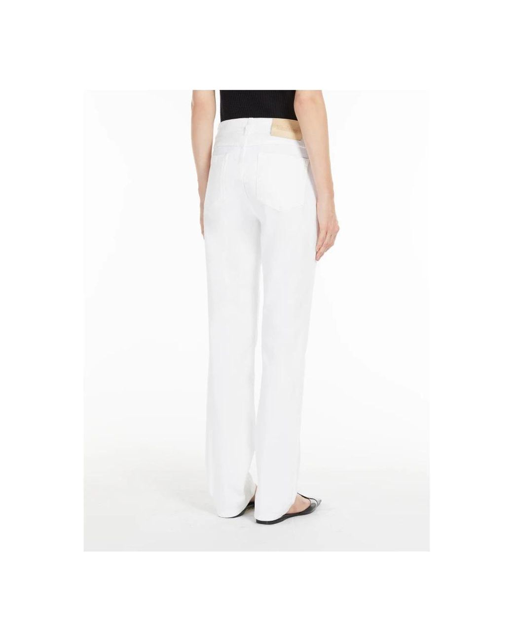 Straight Jeans Max Mara de color White