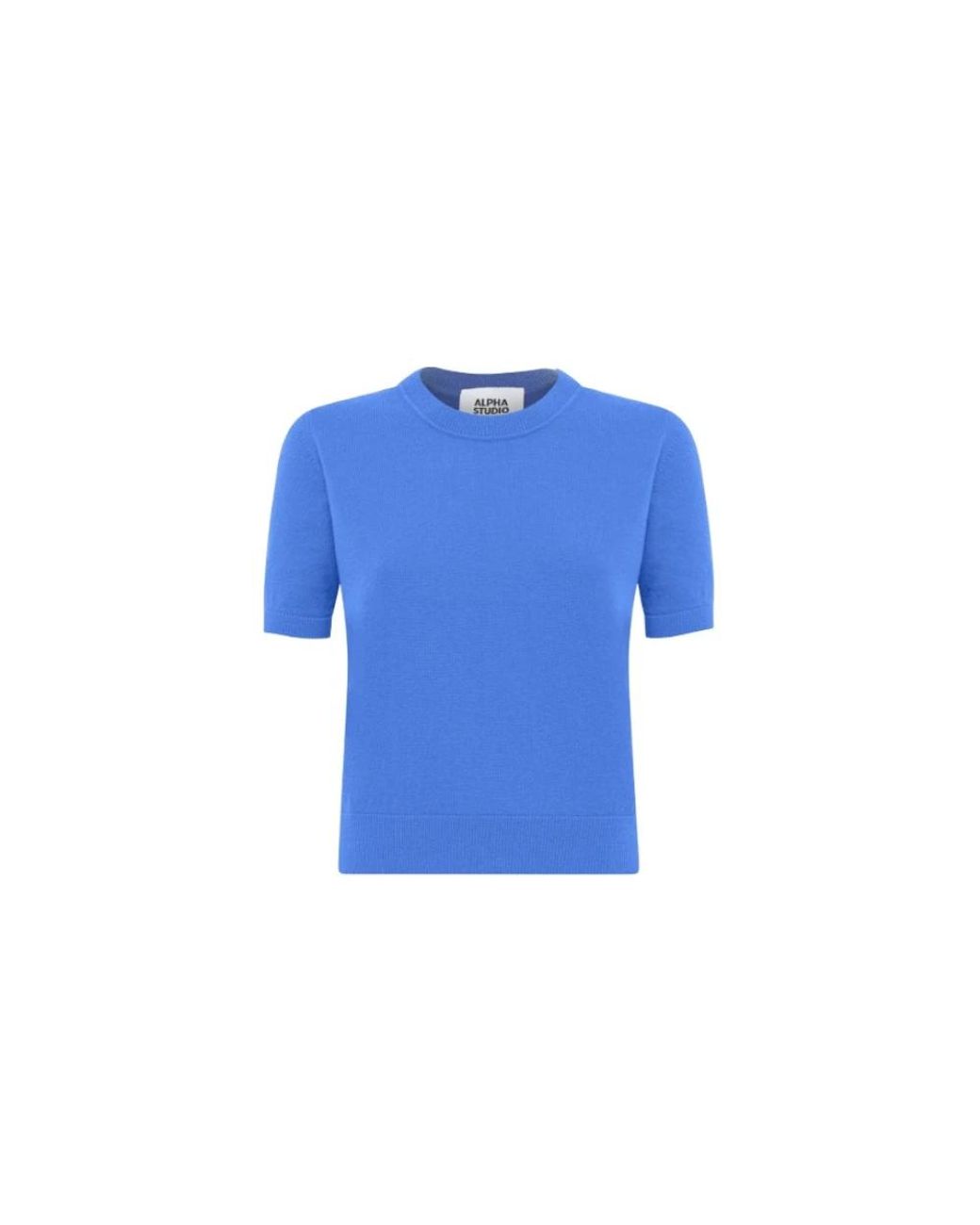 Alpha Studio Blue Round-Neck Knitwear