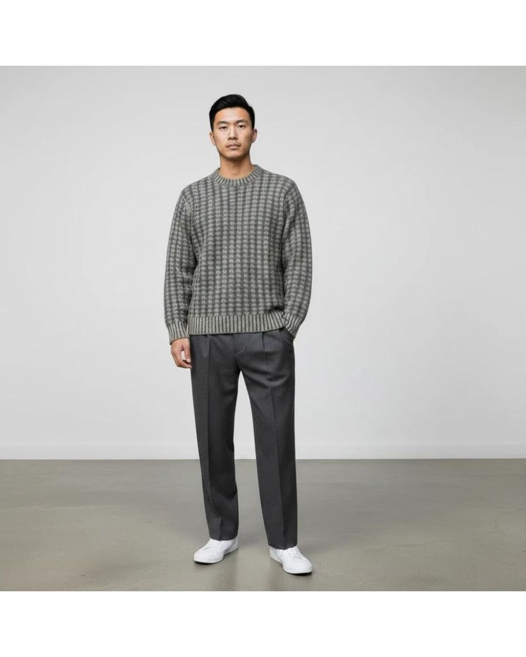 Aspesi Gray Round-Neck Knitwear for men