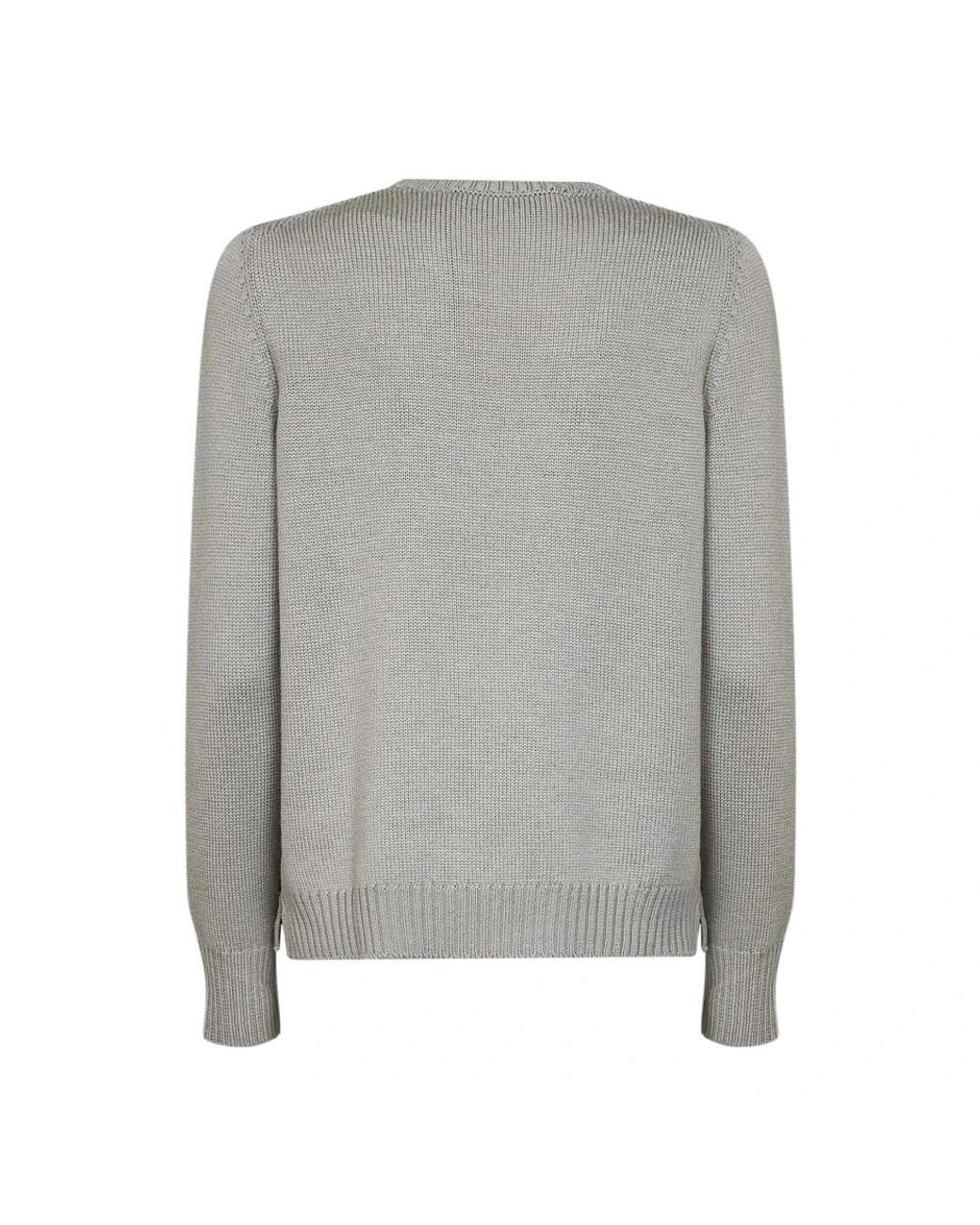Blanca Vita Gray Round-Neck Knitwear