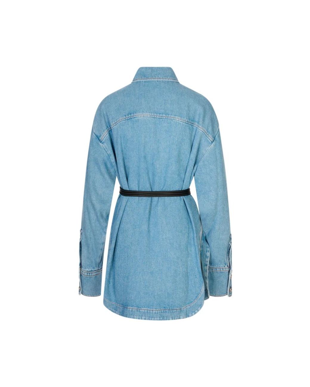 Sportmax Blue Shirt Dresses