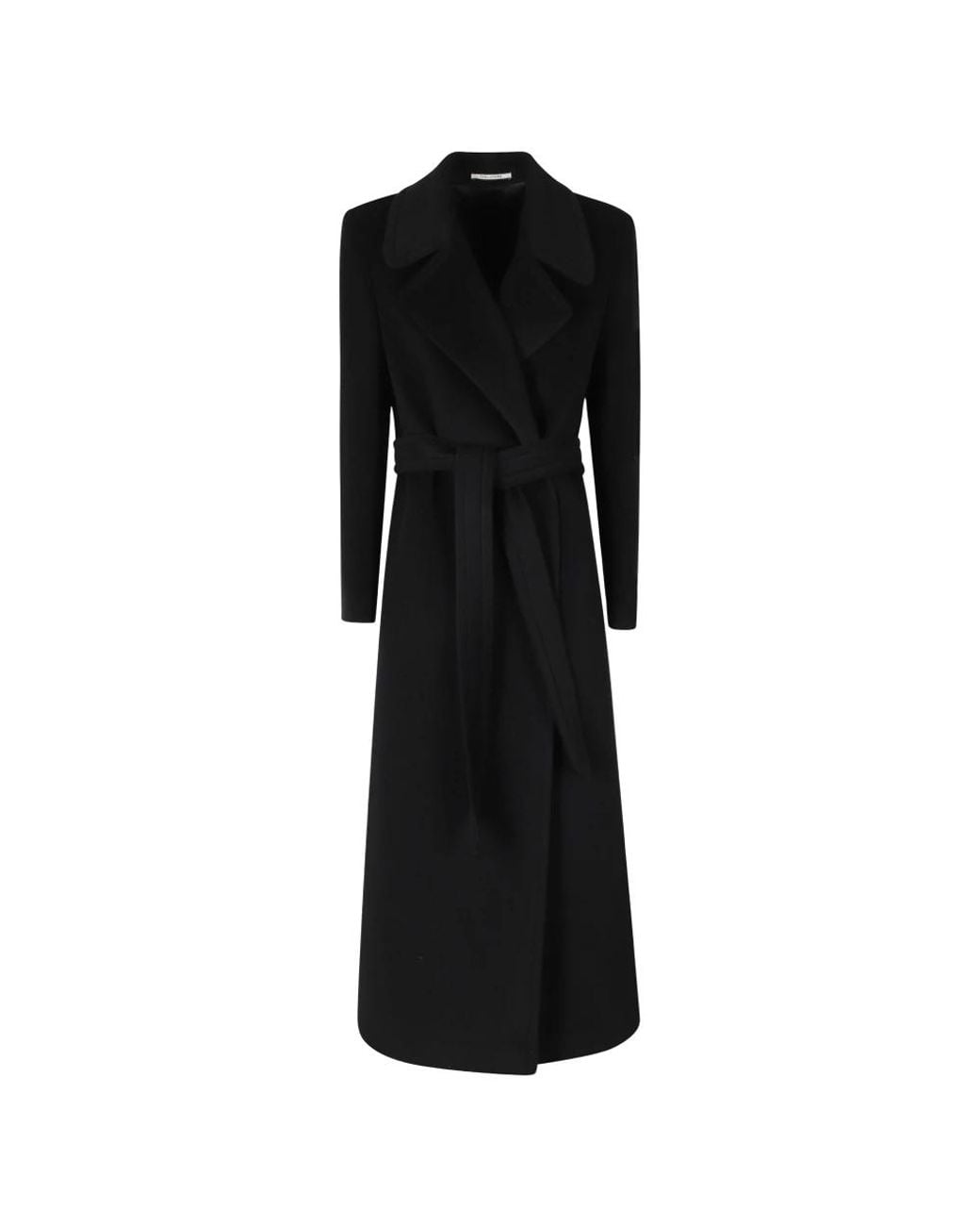 Tagliatore Black Belted Coats