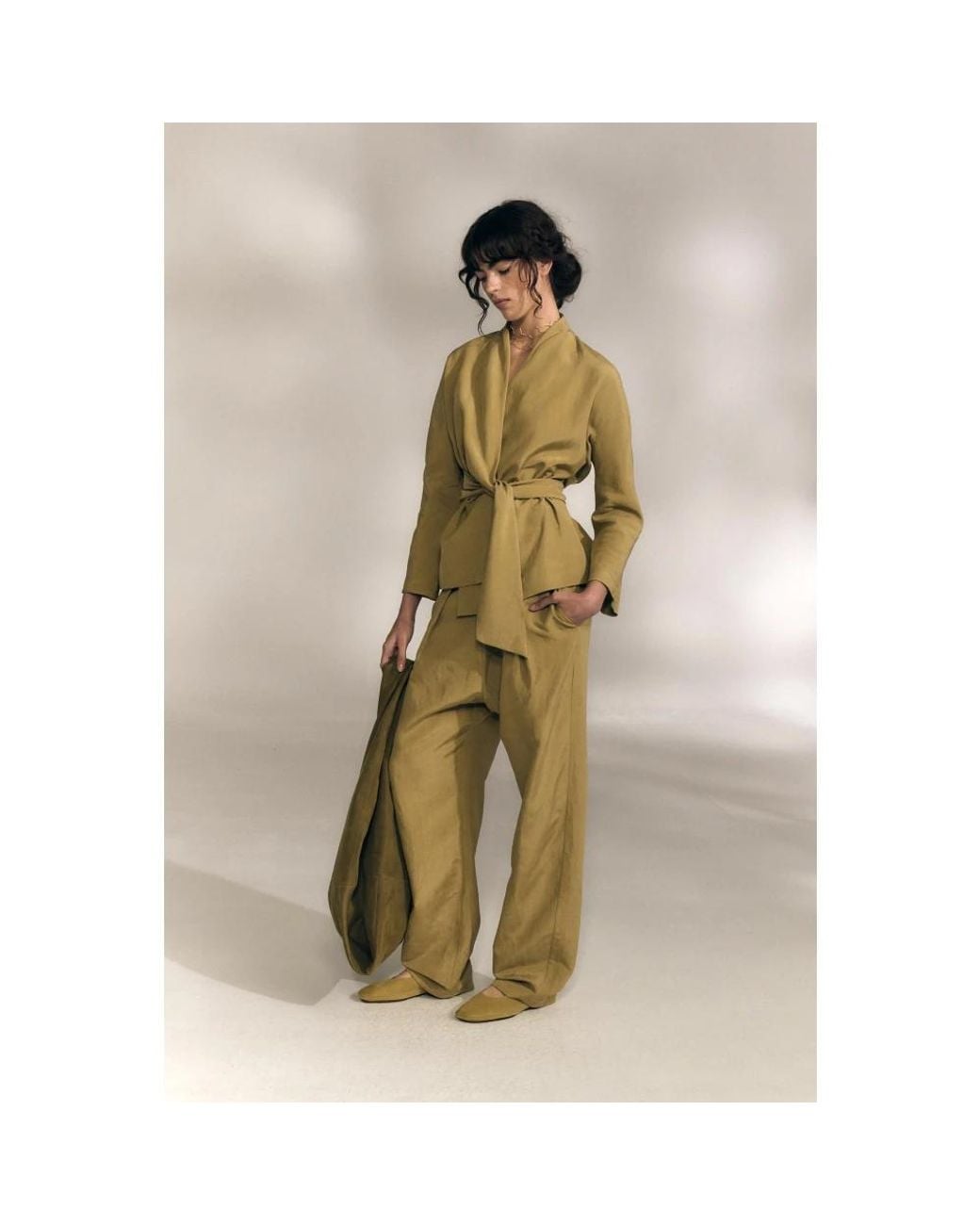 Cortana Green Tapered Trousers