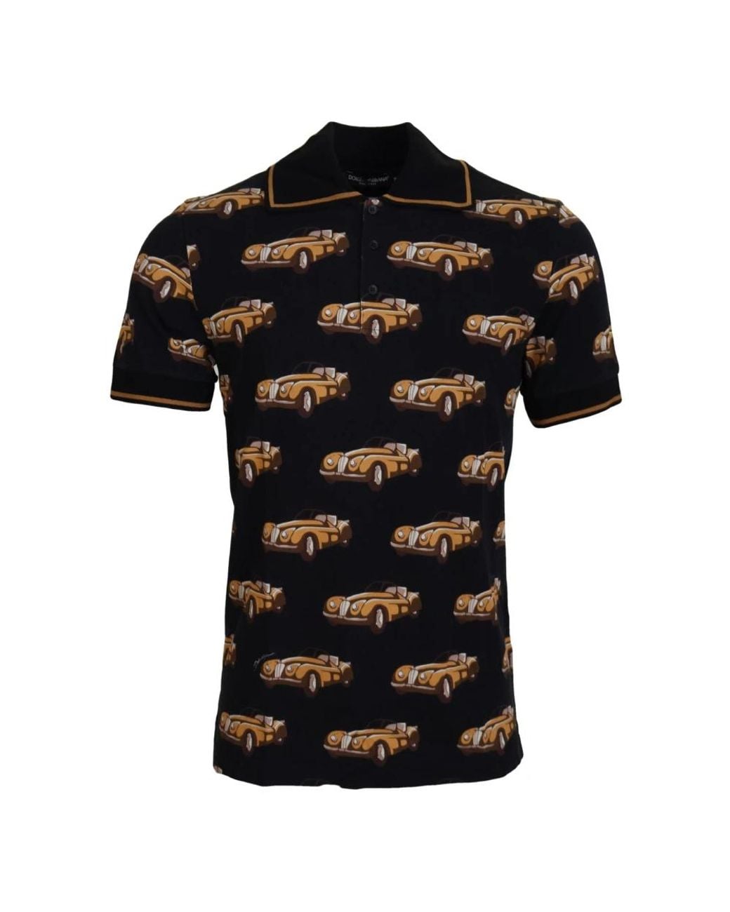 Dolce & Gabbana Black Polo Shirts for men