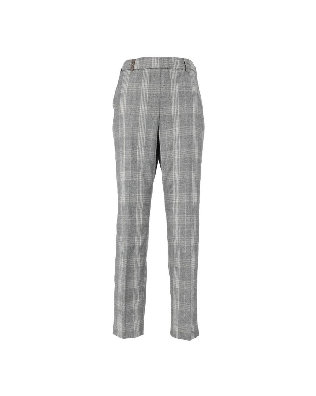 Peserico Gray Slim-Fit Trousers