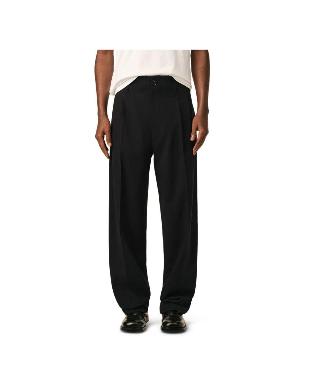Straight Trousers AMI de hombre de color Black
