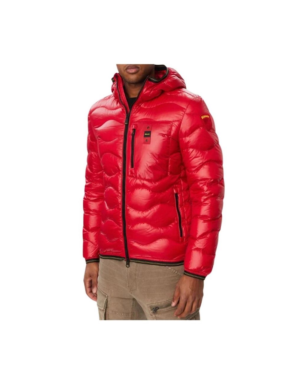 Blauer Jassen ,Rood ,Nylon Wave Puffer Jacket in het Red voor heren