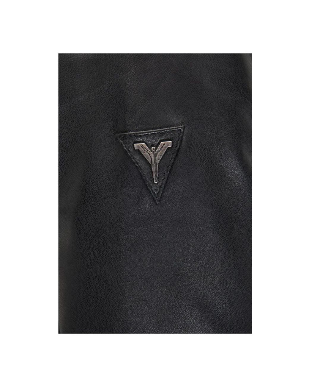 carlo colucci Black Long Donatella Leather Jacket