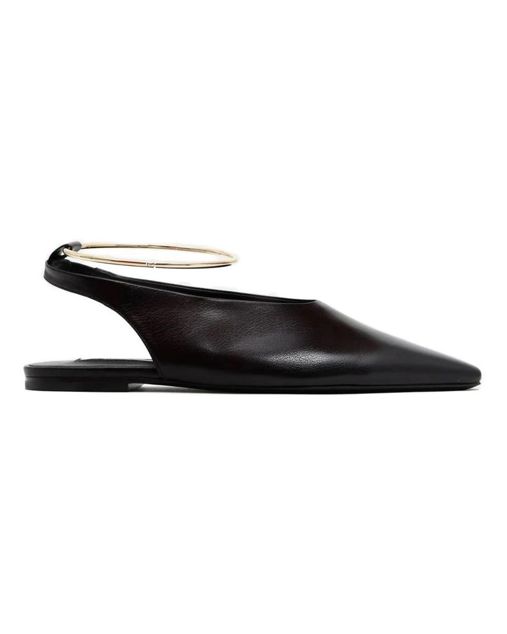 Jil Sander Black Ballerina Shoes