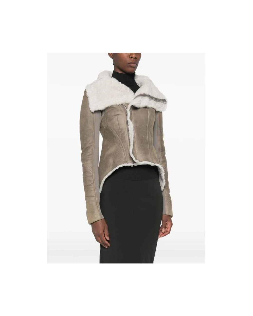 Rick Owens Metallic Faux Fur & Shearling Jackets