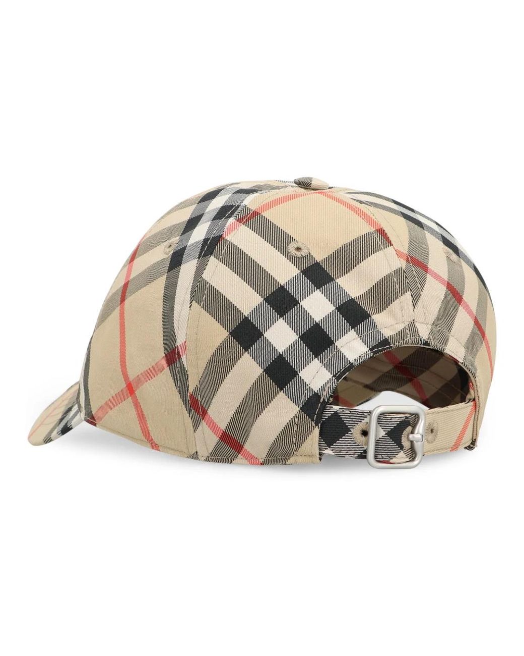 Burberry Multicolor Check Ekd Twill Baseball Cap