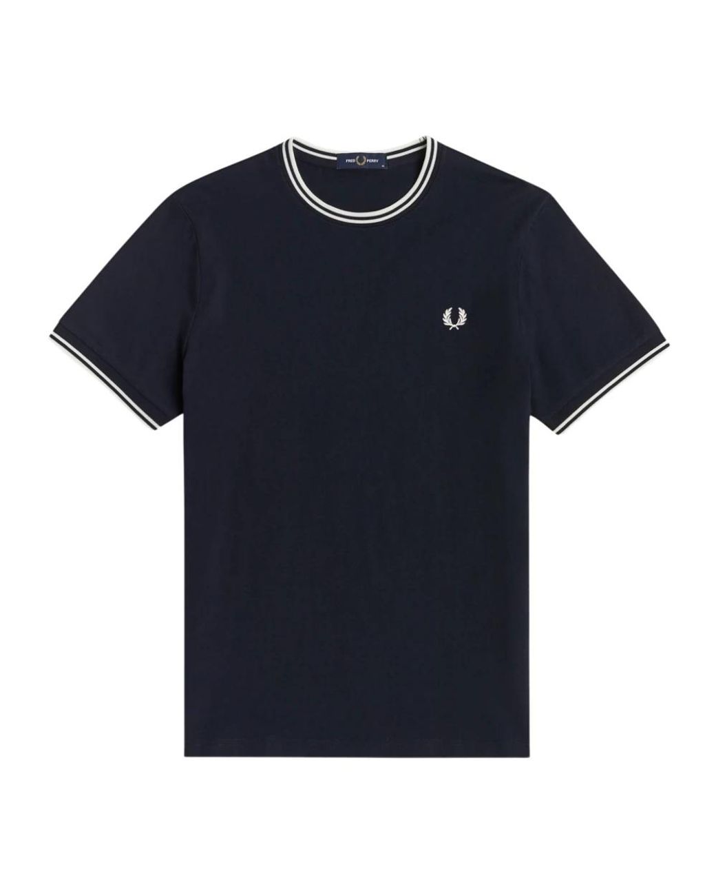 Fred Perry Tops ,Blauw ,Katoen Twin Tipped T-Shirt in het Blue voor heren
