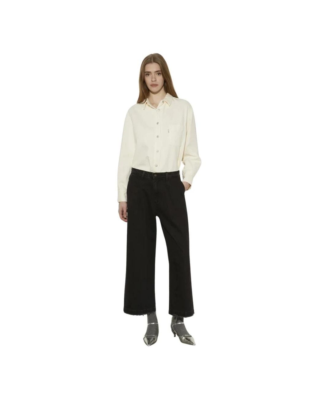 People Black Wide Jeans