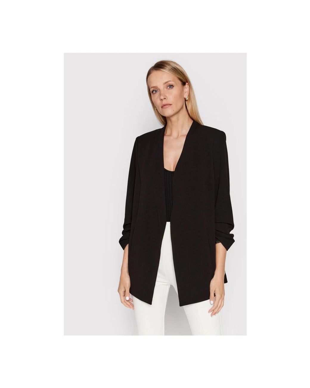 DKNY Black Open-Front-Jacke