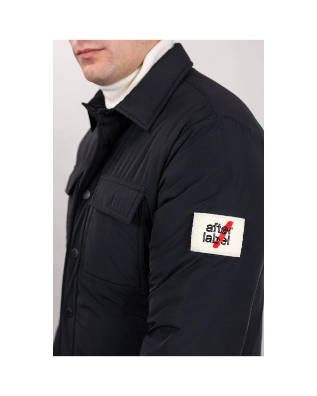 AFTER LABEL Black Down Jackets for men