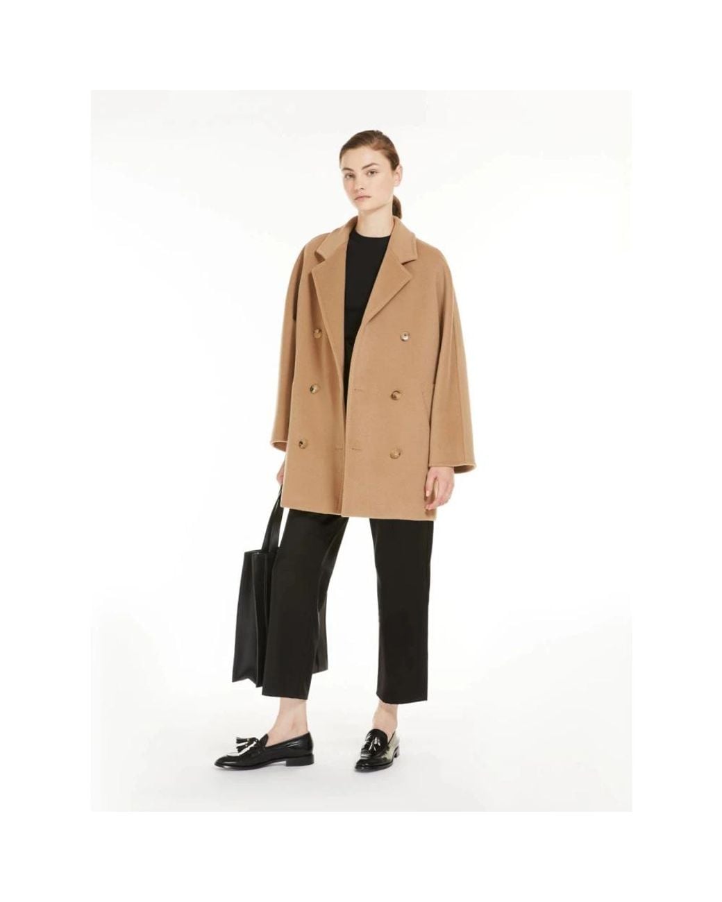 Double-Breasted Coats Max Mara de color Natural