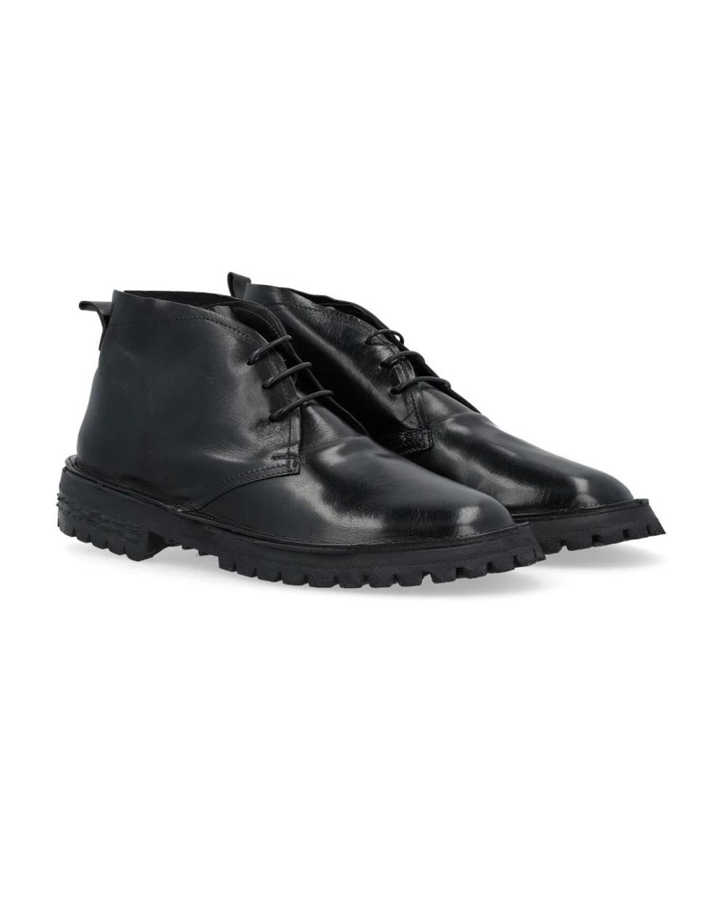 Moma Black Lace-Up Boots for men