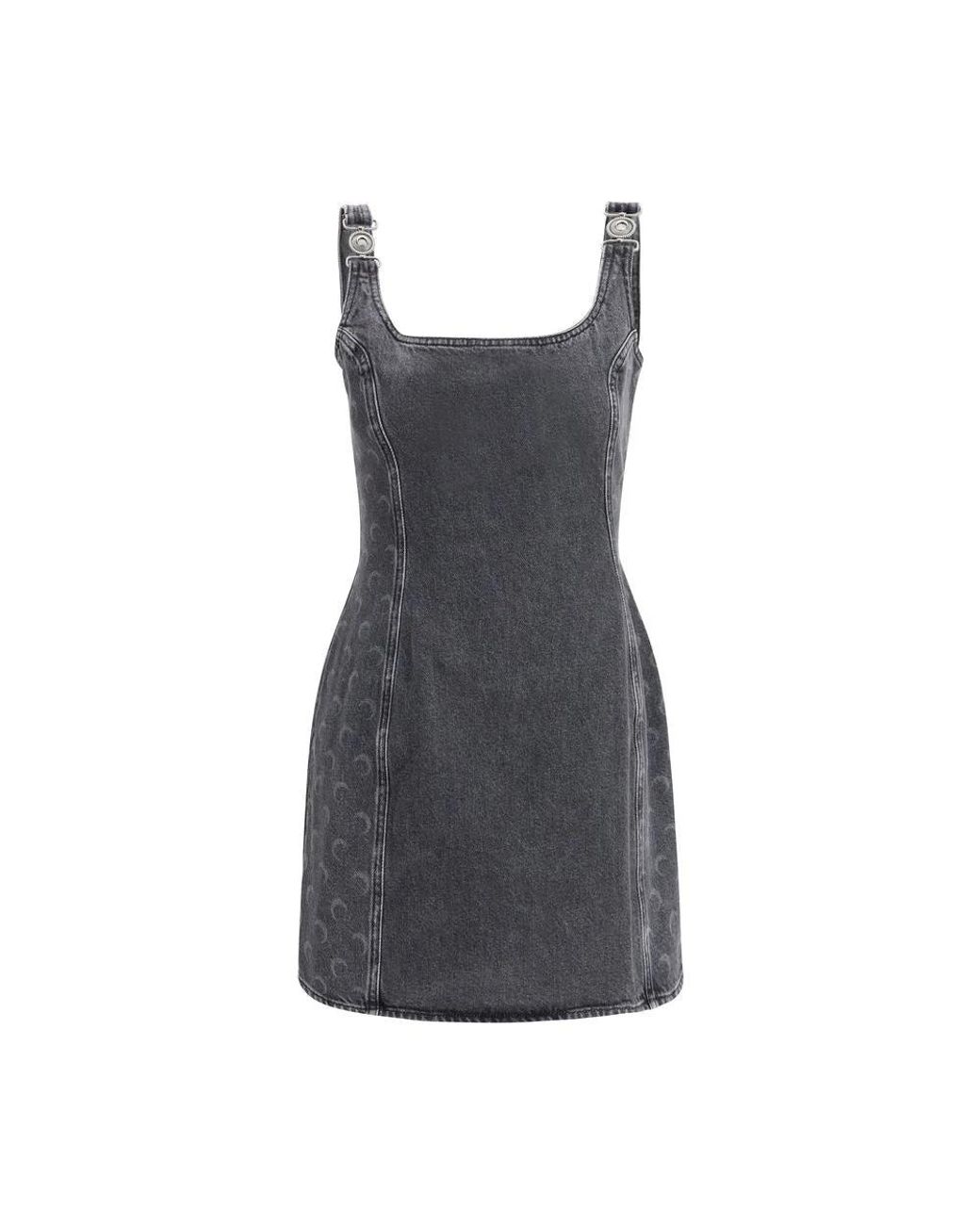 MARINE SERRE Gray Cotton Casual Dress