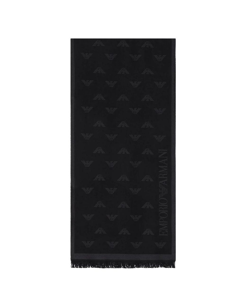 Emporio Armani Black Winter Scarves for men