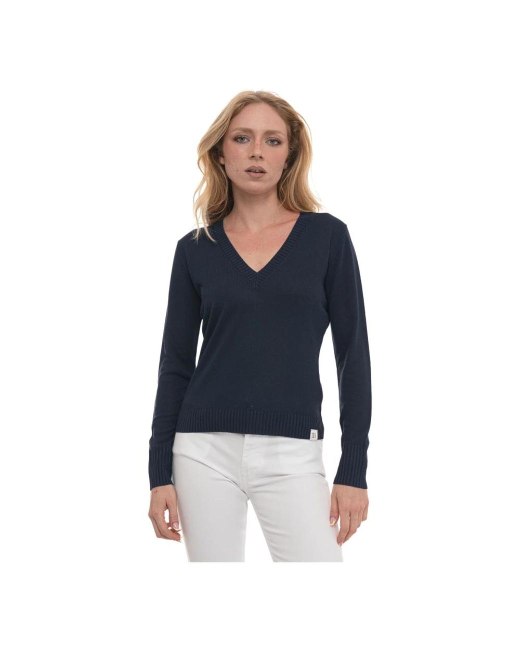 Peuterey Blue V-Neck Knitwear
