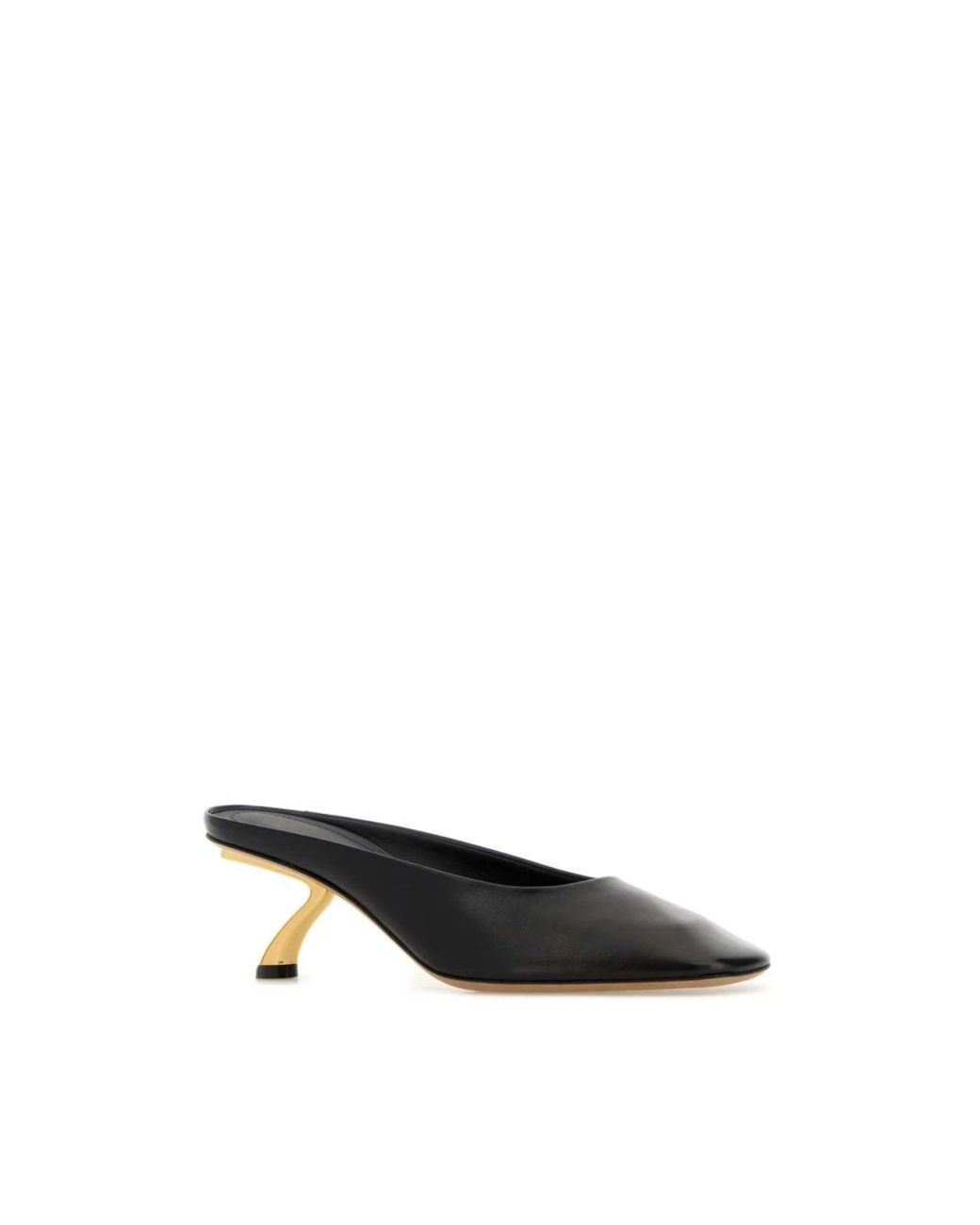 Ferragamo Black Heeled Mules