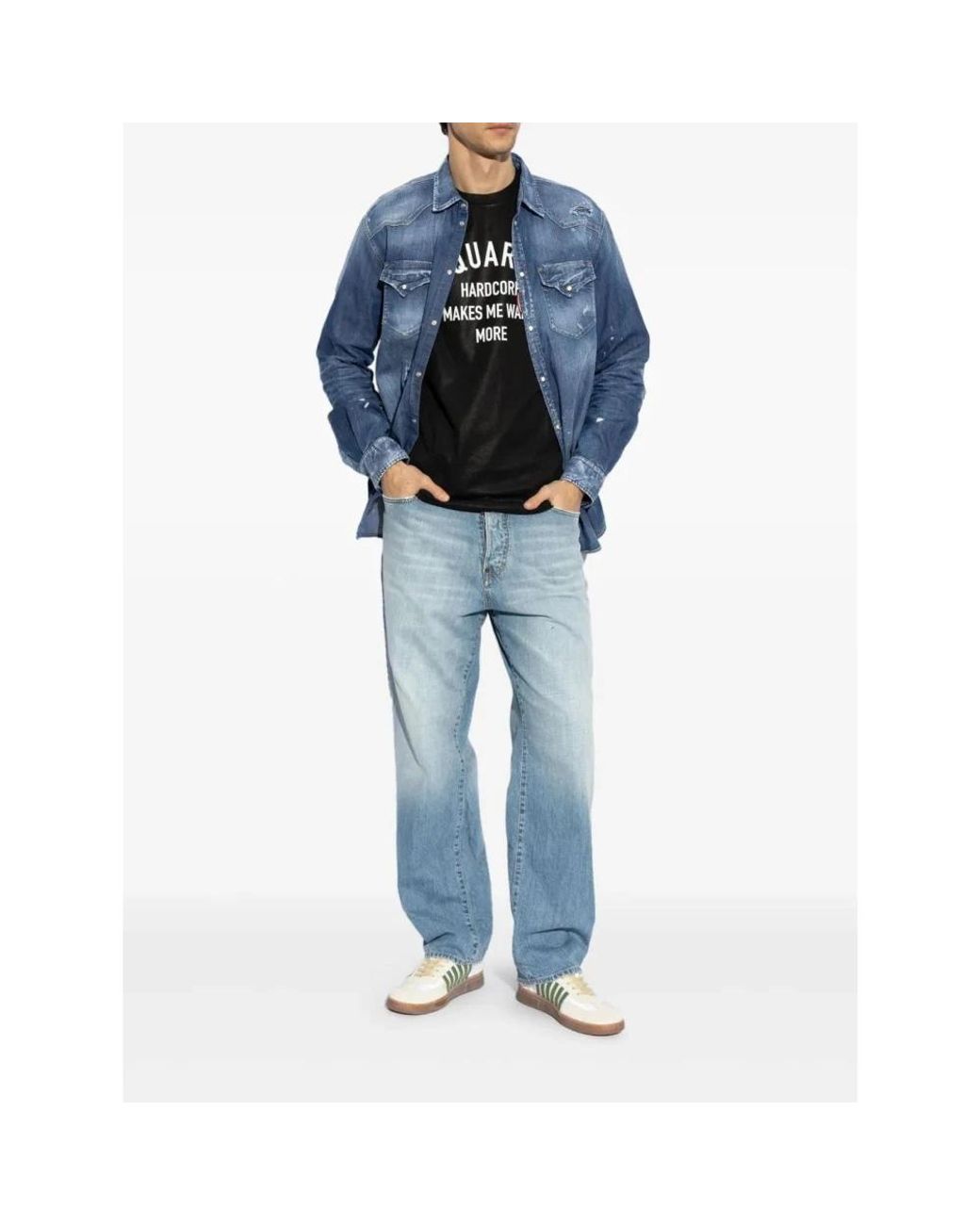 Denim Shirts DSquared² de hombre de color Blue