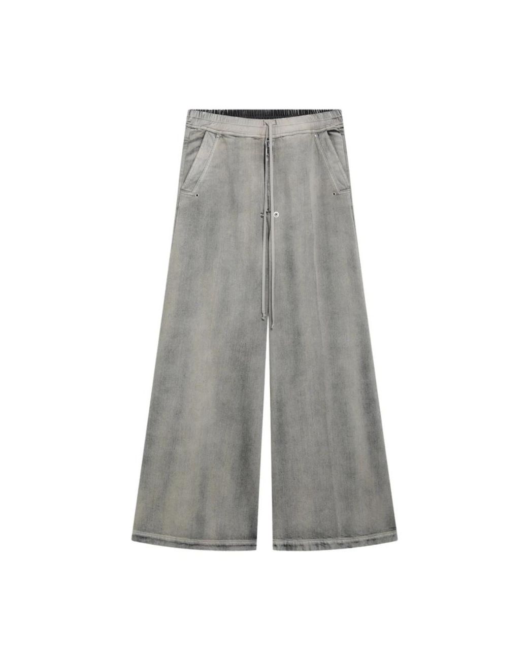 Rick Owens Gray Wide Trousers for men