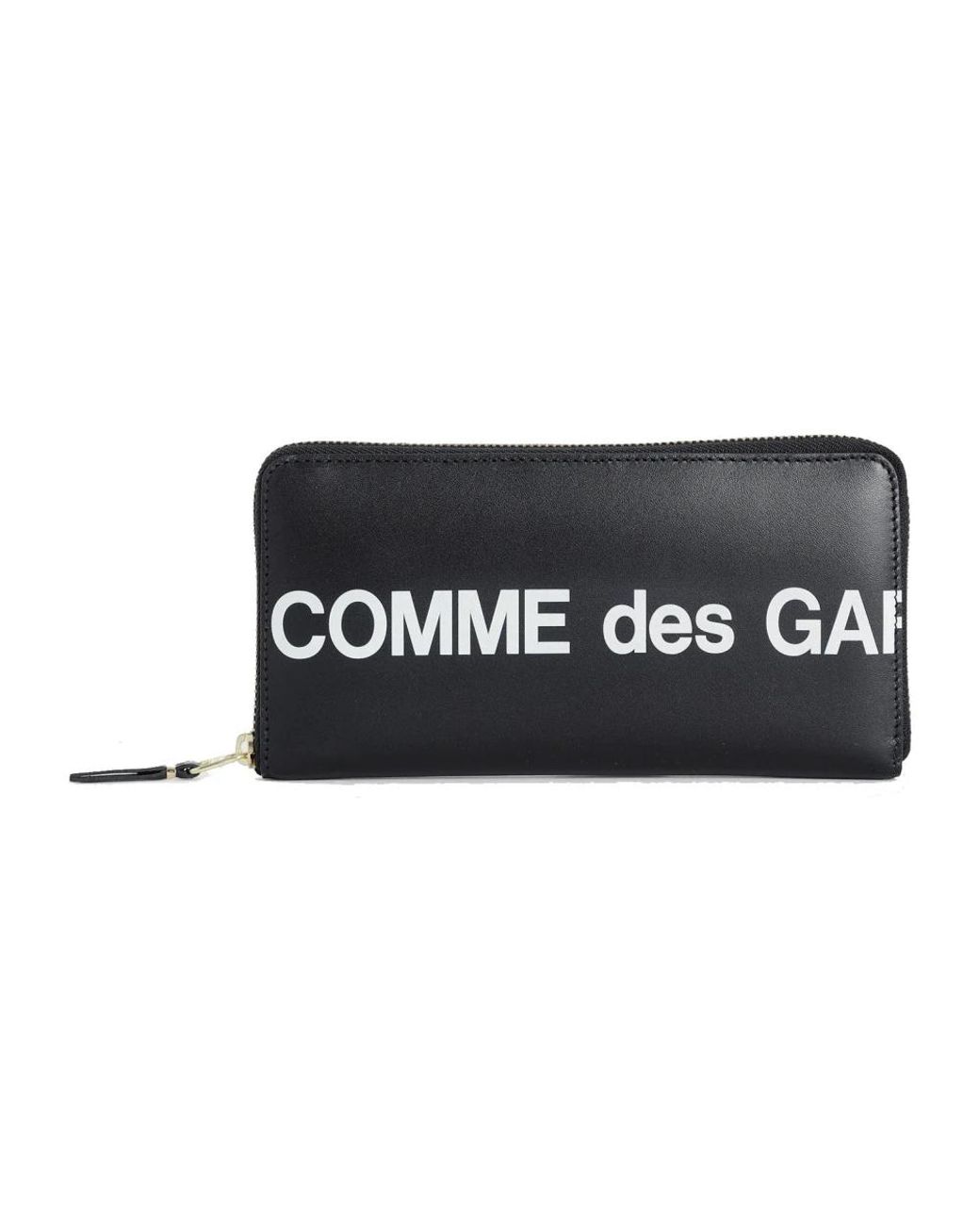 Comme des Garçons Accessoires ,Zwart ,Leer Zwarte Zwarte Portemonnee Met Ritssluiting in het Black voor heren