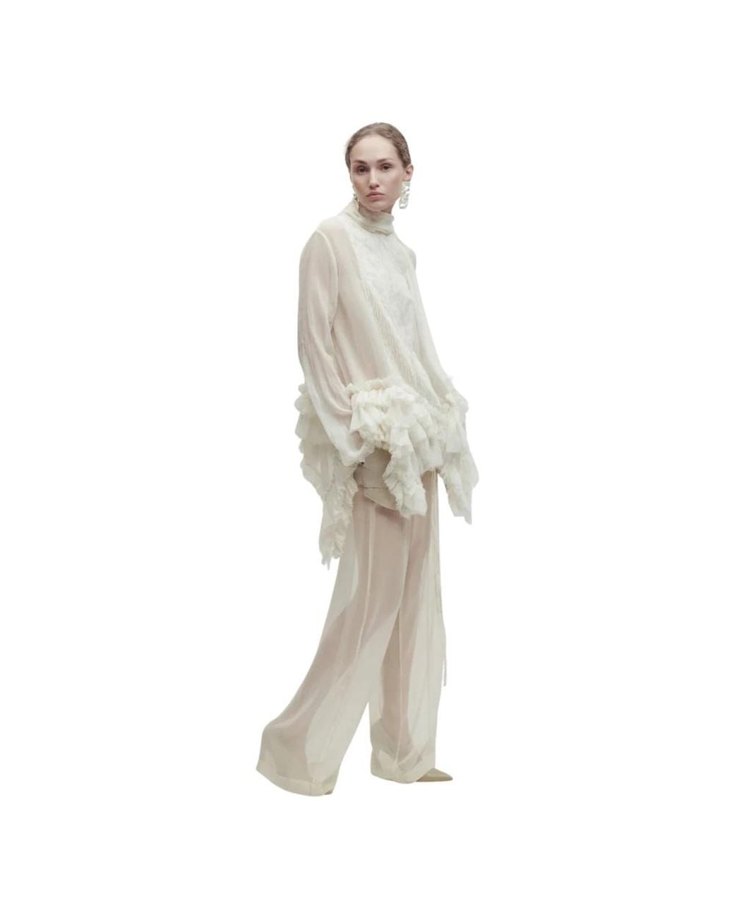 Erika Cavallini Semi Couture White Blouses