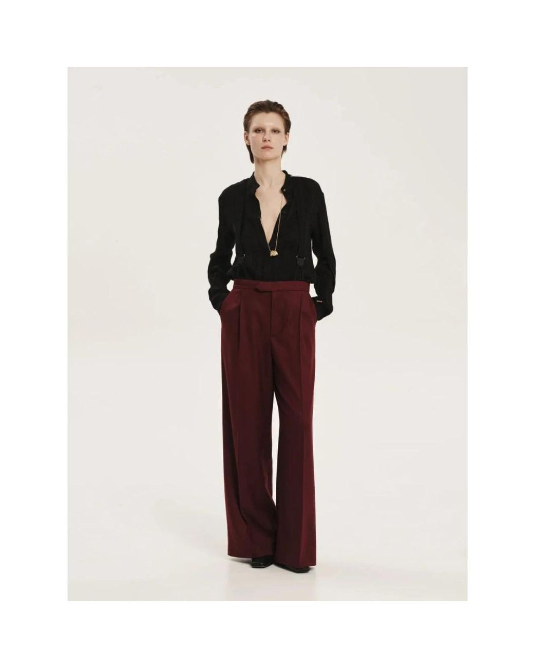 Zeus + Dione Red Wide Trousers
