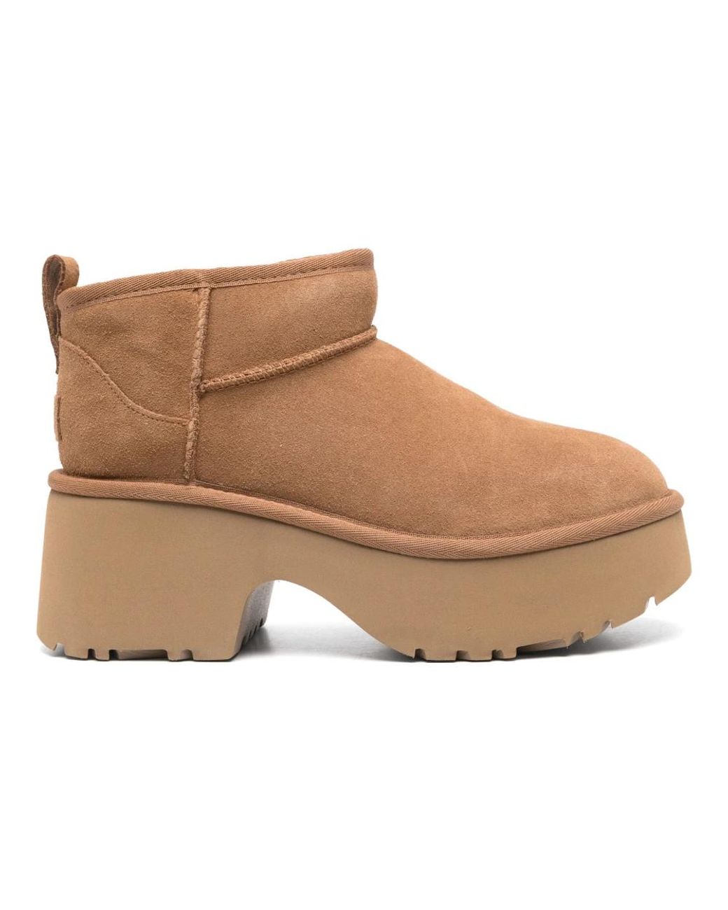Ugg Schoenen ,Bruin ,Suède Classic Ultra Mini New Heights in het Brown