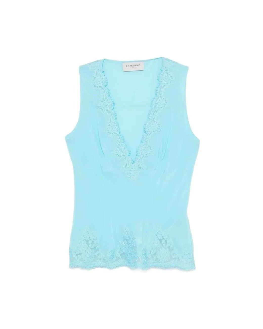 Ermanno Scervino Blue Sleeveless Tops