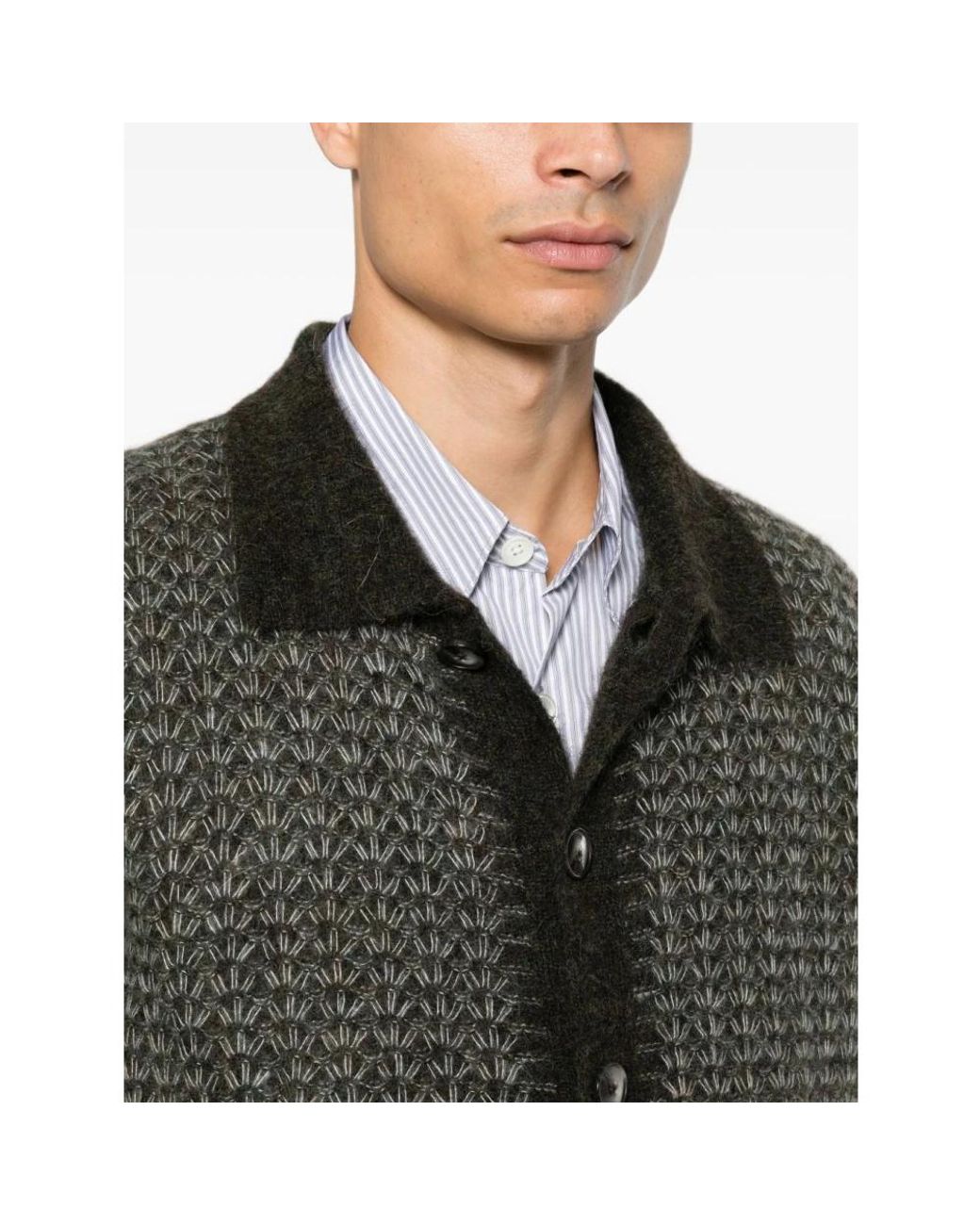 Amaranto Gray Cardigans for men