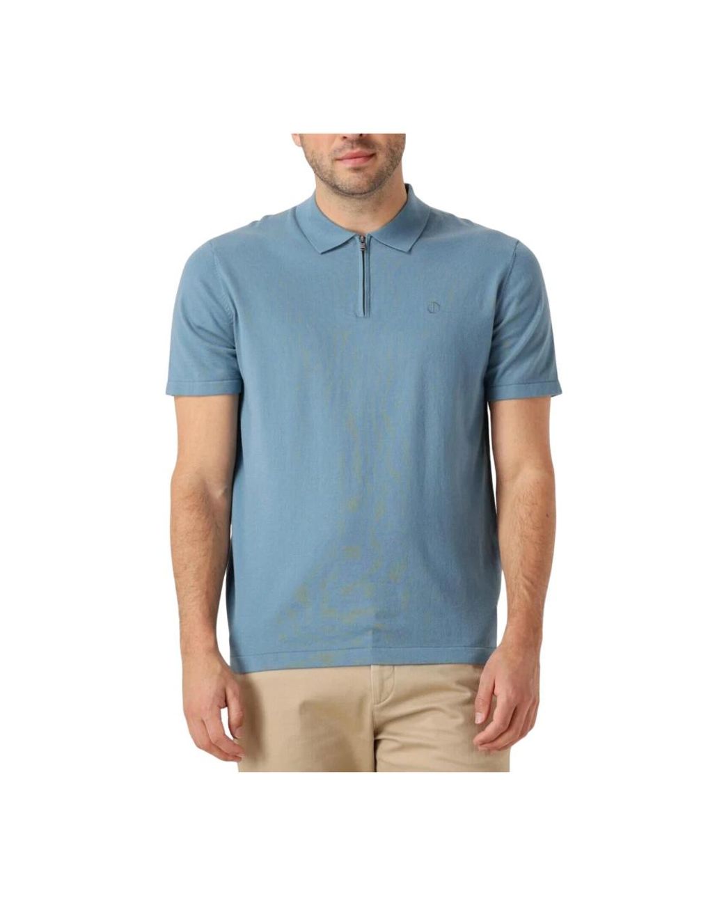 Dstrezzed Tops ,Blauw ,Blauwe Zip Polo Voor in het Blue voor heren