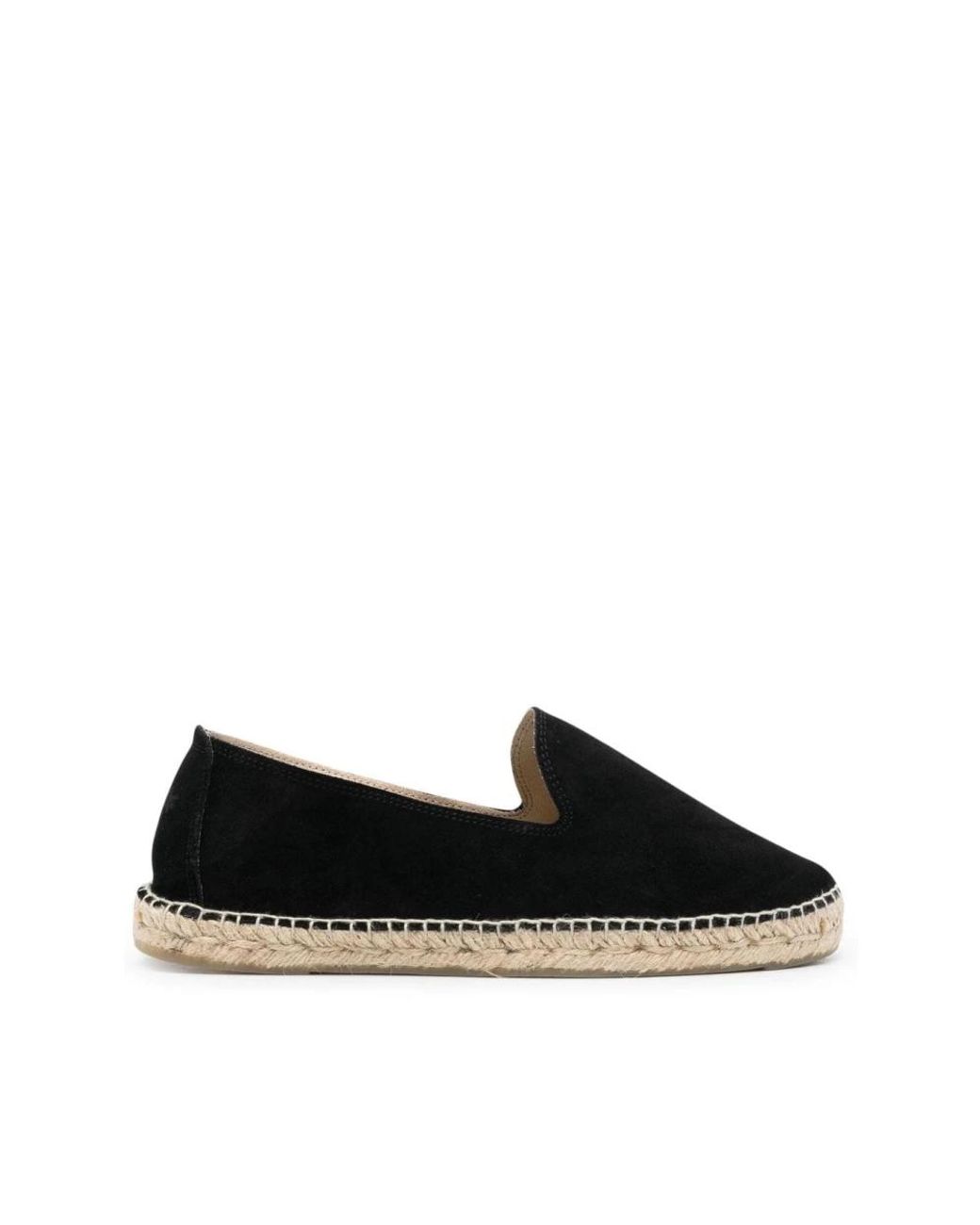 Manebí Schoenen ,Zwart ,Suède Zwarte Suède Espadrilles Instap Schoenen in het Black voor heren
