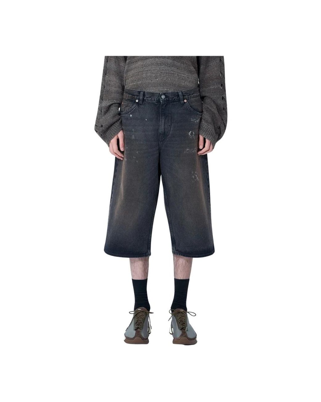 Our Legacy Gray Denim Shorts for men