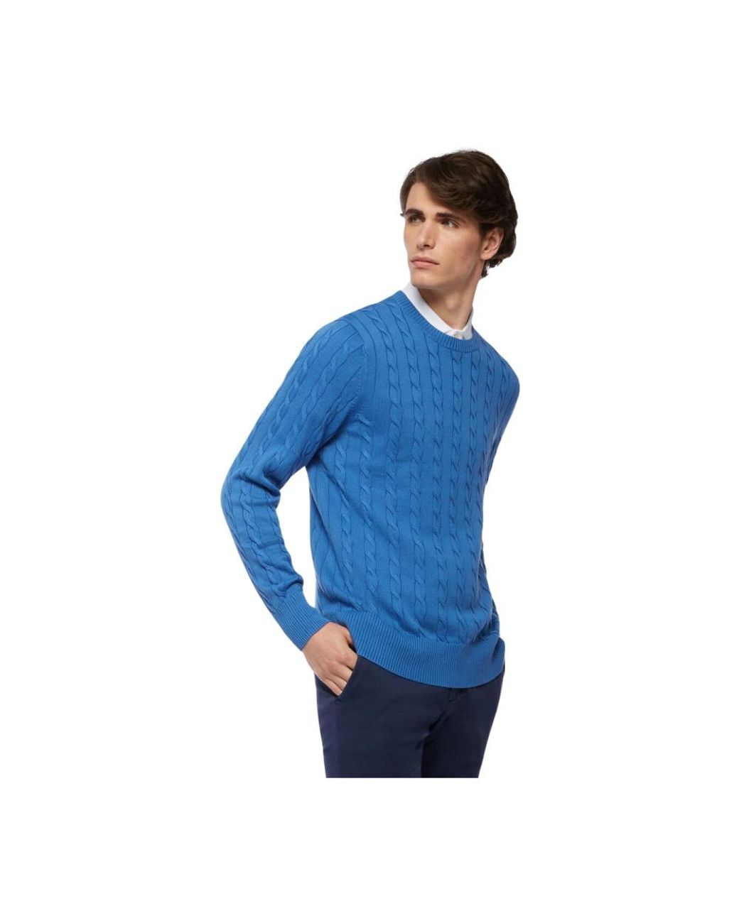 Brooks Brothers Blue Round-Neck Knitwear for men