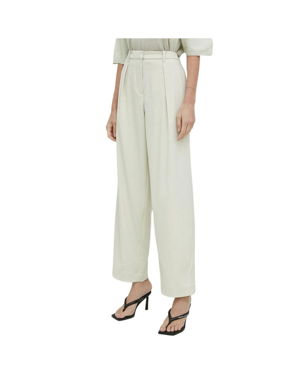 Wide Trousers Samsøe & Samsøe de color Green