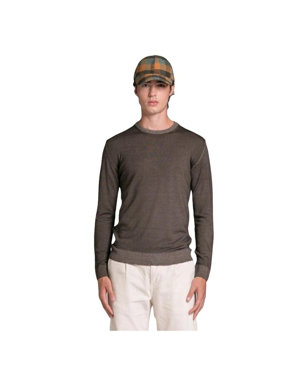 Impure Trent Rundhals-Pullover Aus Merinowolle in Brown für Herren