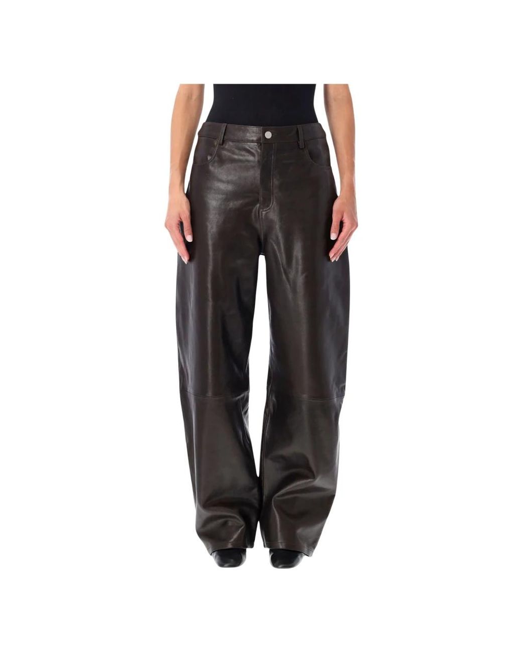 Arma Black Leather Trousers