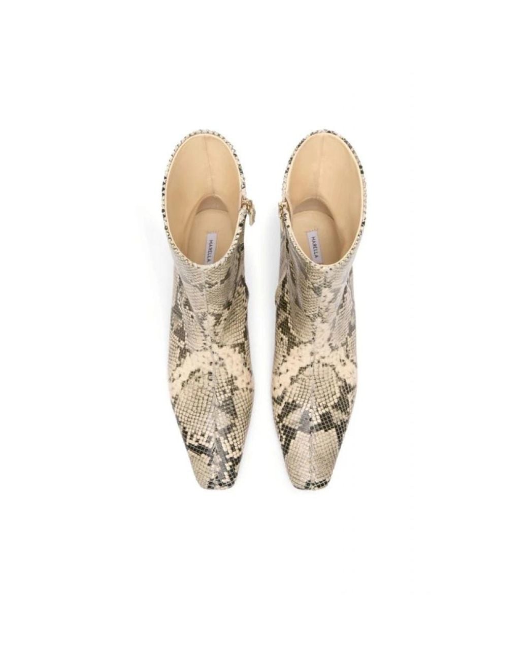 Marella White Heeled Boots