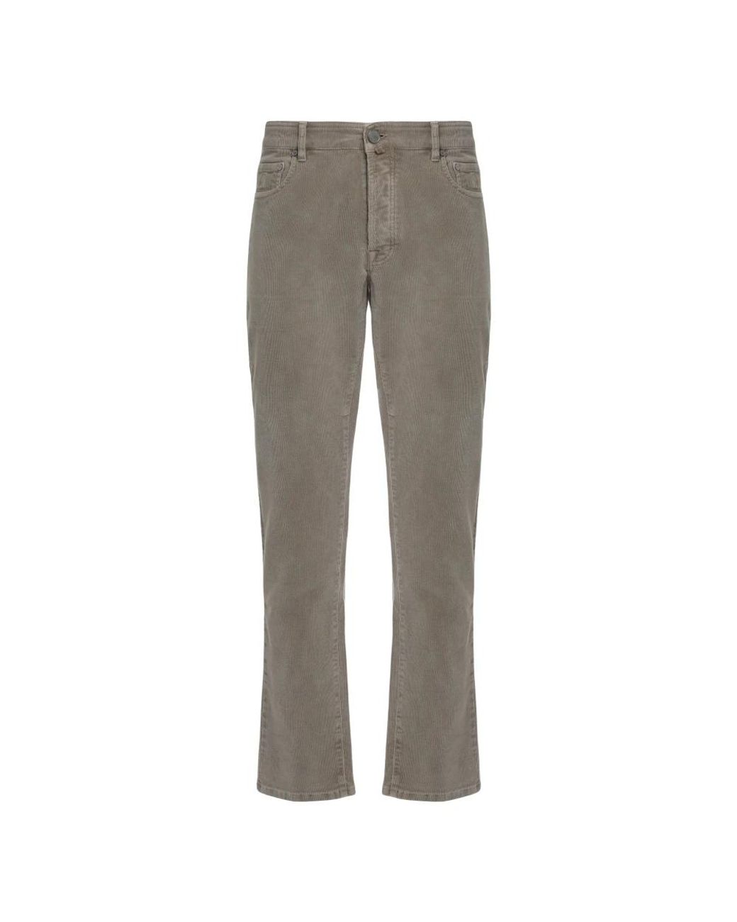 Moorer Gray Straight Trousers for men