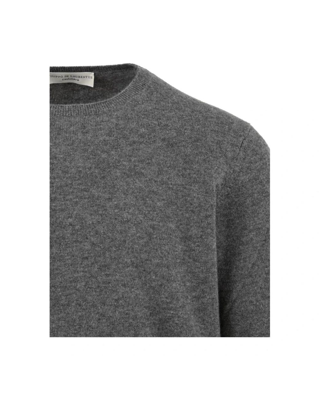 FILIPPO DE LAURENTIIS Gray Round-Neck Knitwear for men