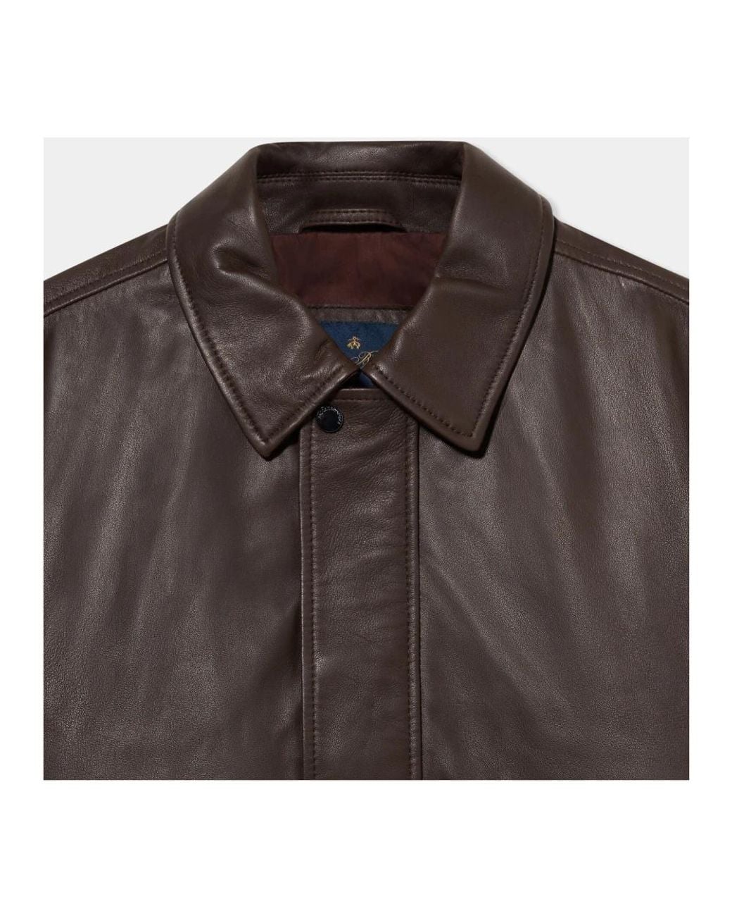 Brooks Brothers Gray Leather Jackets for men
