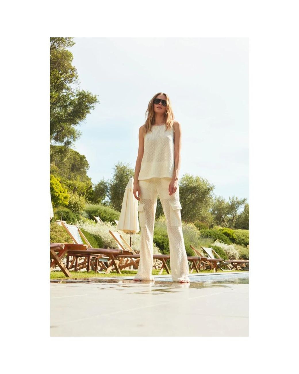 Mason's Natural Wide Trousers
