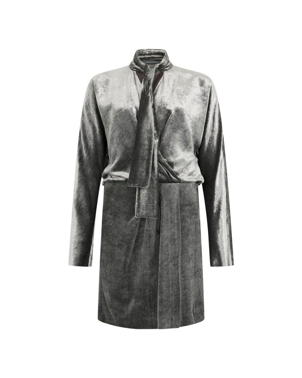 Alberta Ferretti Gray Short Dresses